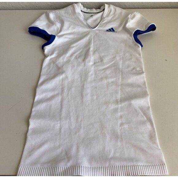 Adidas Techfit Primeknit Football Jersey Men’s XL White Compression Fit NO TAG - Picture 1 of 8